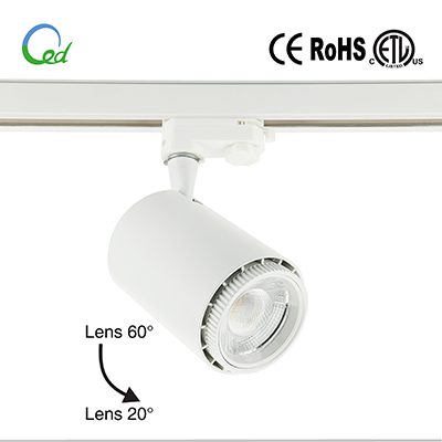 Beam angle adjustable, lens adjustable, LED track light, CCT switchable, CCT tunable, COB LED, Ra80, Ra90,80lmW, 8W, 12W, 18W, 24W, 35W, 45W