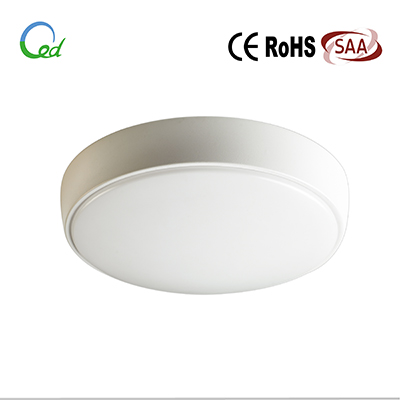 LED oyster light, flush mount ceiling light, microwave motion sensor, dimmable, flicker free