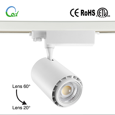 Beam angle adjustable, lens adjustable, LED track light, CCT switchable, CCT tunable, COB LED, Ra80, Ra90,80lmW, 8W, 12W, 18W, 24W, 35W, 45W