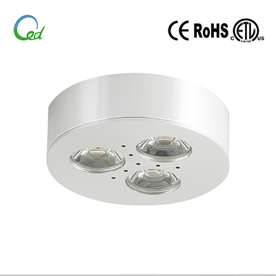 LED cabinet light, LED puck light, LED furniture light, 12V DC, 24V DC, 3W, surface mounted or recessed mounted