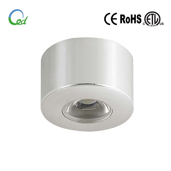 LED cabinet light, input 12V or 24V DC, 1W/2W, Ra>80